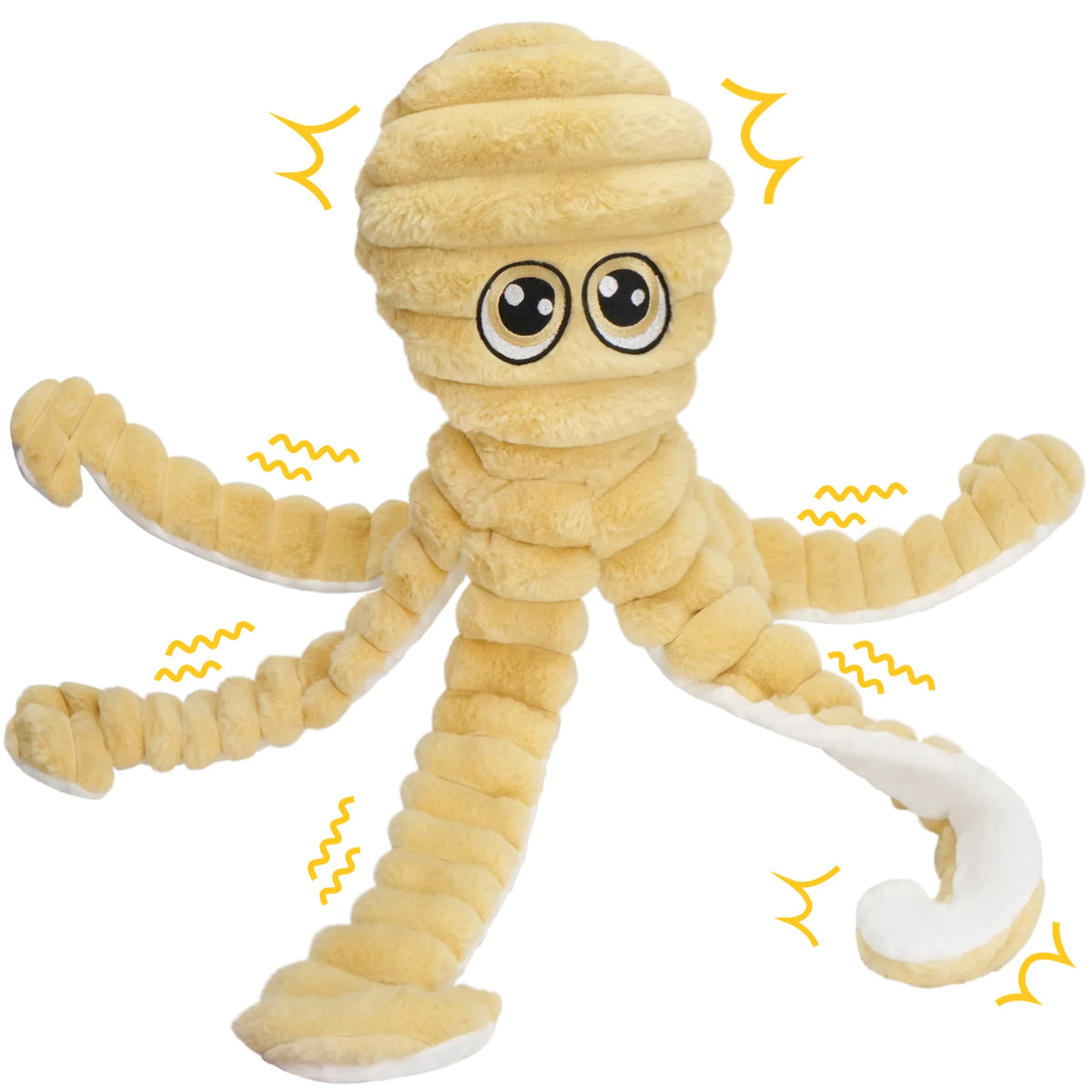 Octopus Squeaky Plush Dog Chew Toy For Grinding Teeth