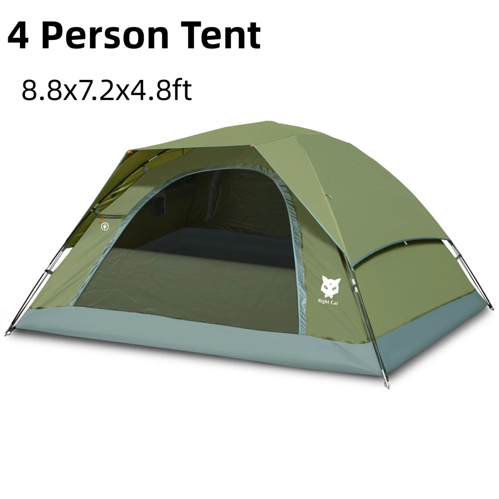 Night Cat Double Layer Waterproof Backpacking Camping Tent
