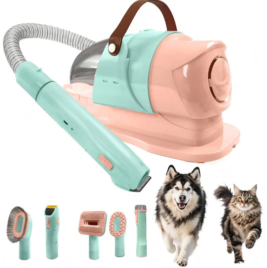 Pet Grooming Vacuum Kit With Powerful Suction Clipper