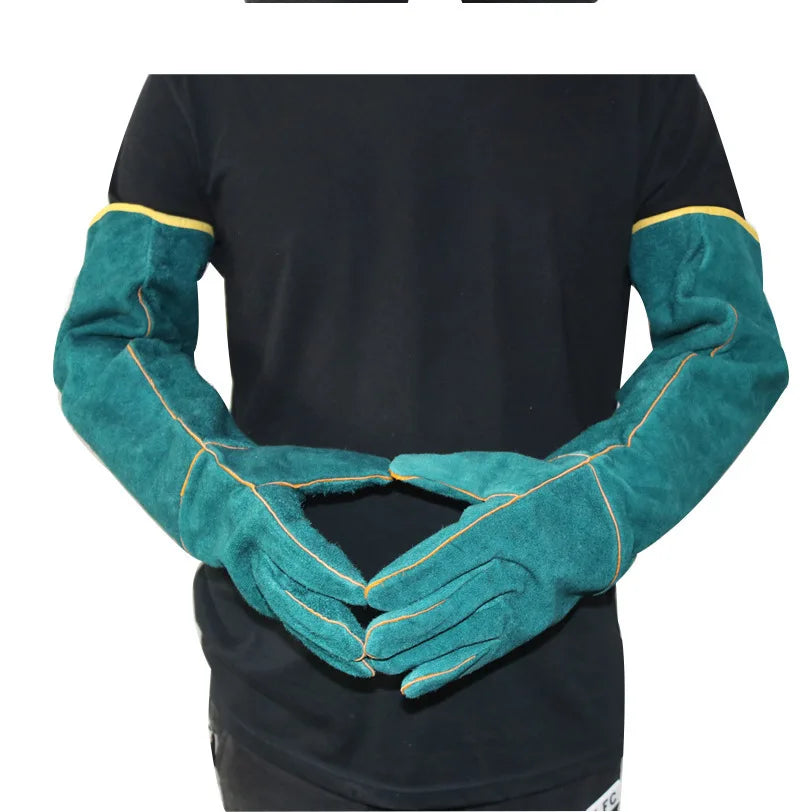 Reptile Anti Bite Protective Gloves Full Canvas Pet Handling Gear