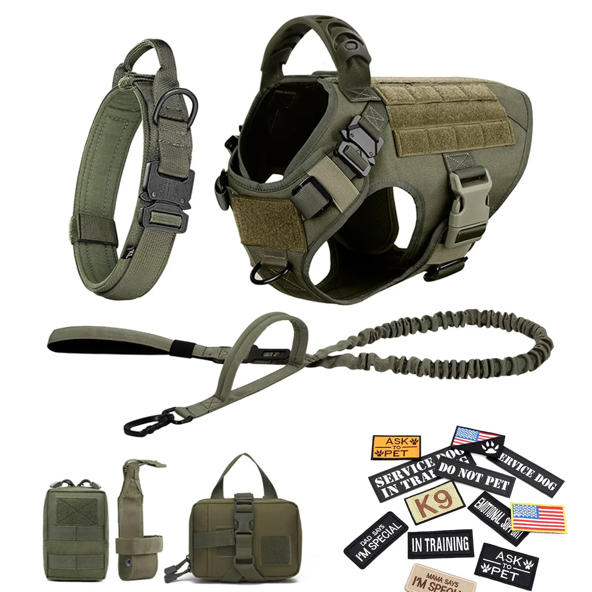 Petavel Tactical Dog Harness Vest With Secure Buckle For Training