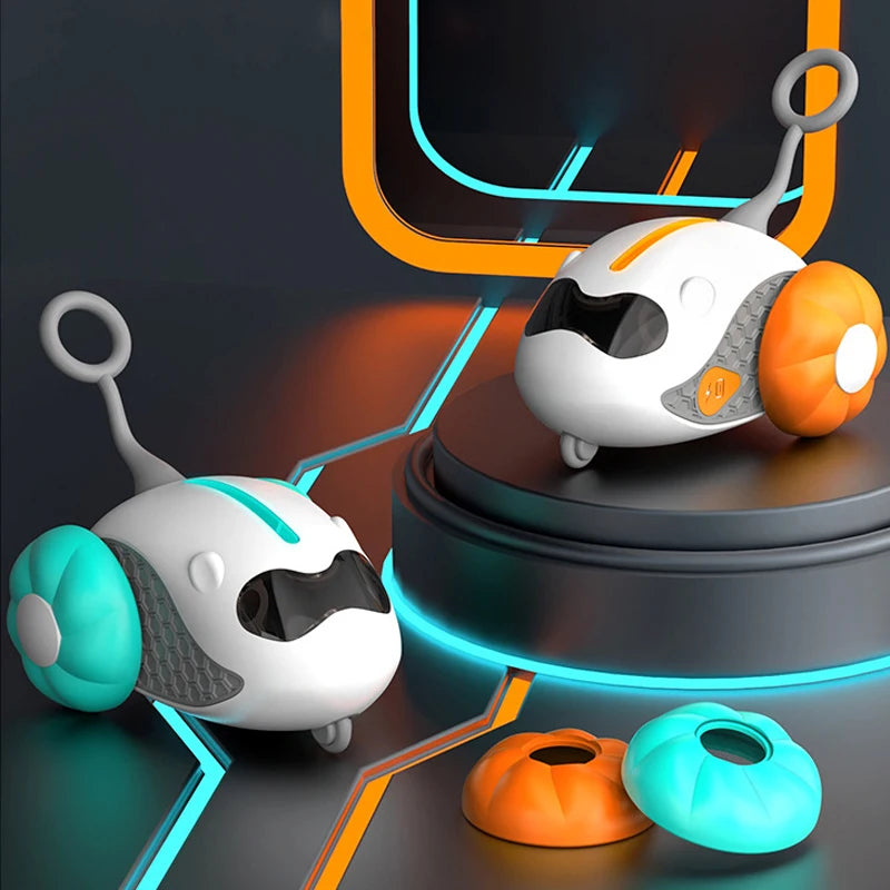 Cat Toy Ball Automatic Rolling Smart Cat Toy Car Interactive Car Remote Control Electric Car Indoor Pet Kitten Supplies