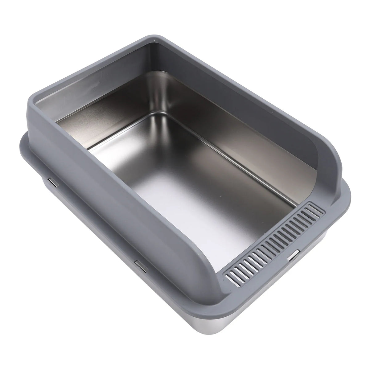 YOSOO Stainless Steel High Sided Top Entry Cat Litter Box