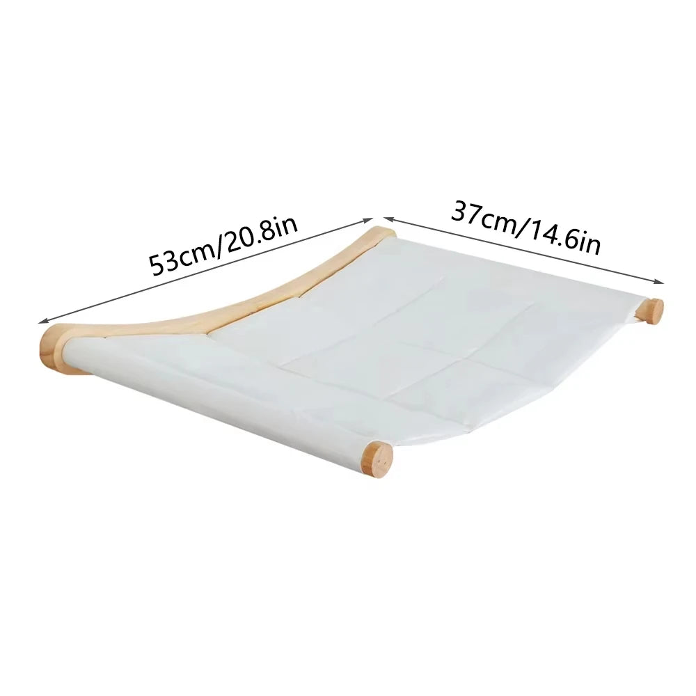 Indoor Wall Mounted Pine Wood Cat Rope Bridge Rack