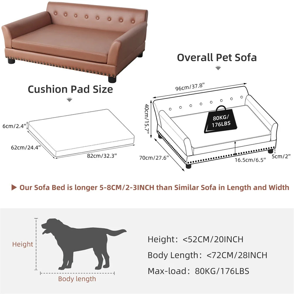 Borwart Premium Raised Pet Sofa Bed For Dogs And Cats