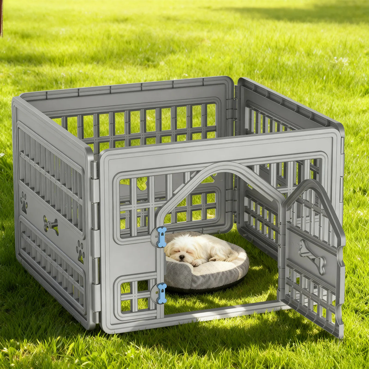 Foldable Plastic Pet Playpen Four Panel Dog Exercise Fence