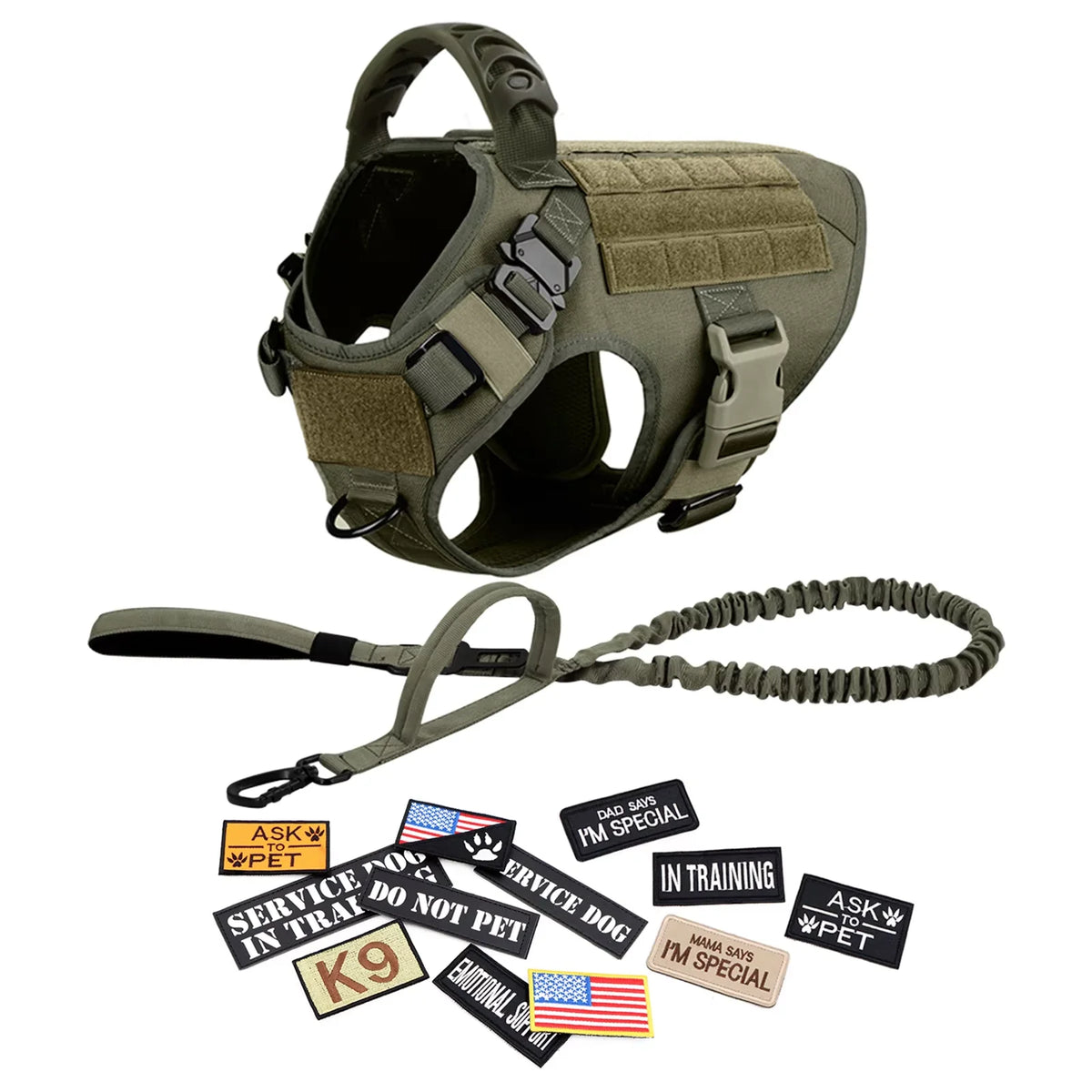 Petavel Tactical Dog Harness Vest With Secure Buckle For Training