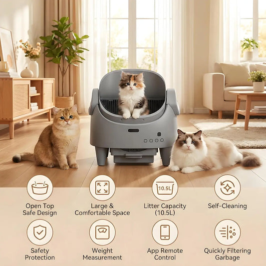 HiMISS Smart WiFi Self Cleaning Automatic Cat Litter Box
