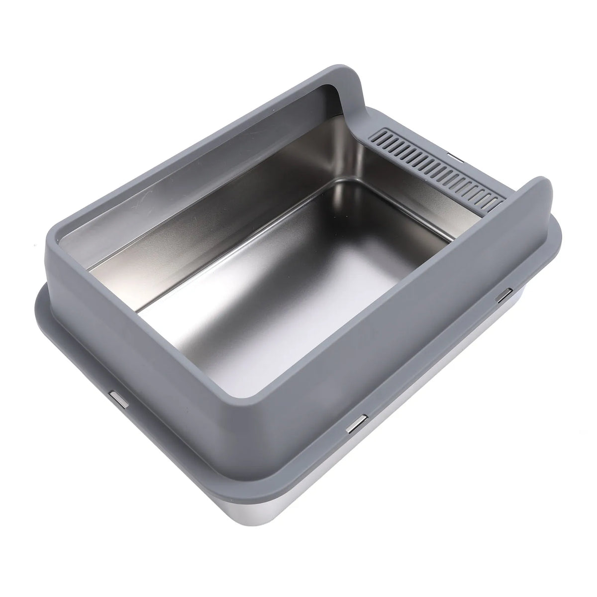 YOSOO Stainless Steel High Sided Top Entry Cat Litter Box