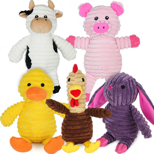 Plush Squeaky Dog Toys Assortment Value Pack For Pets