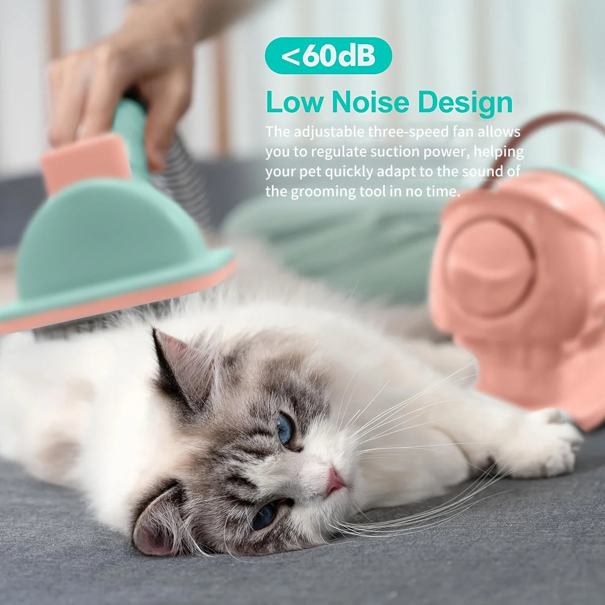 Pet Grooming Vacuum Kit With Powerful Suction Clipper