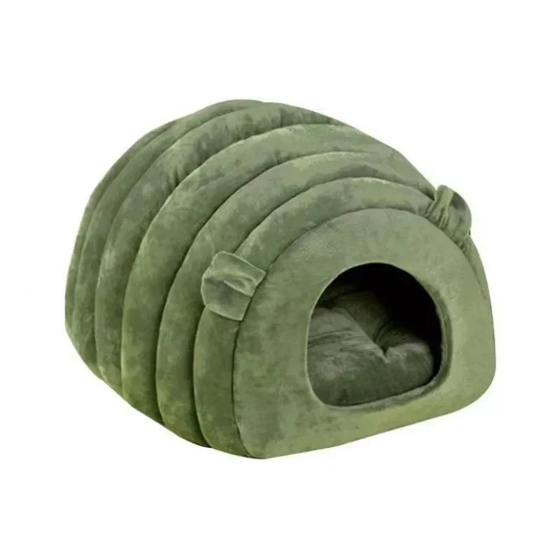 Winter Warm Fully Enclosed Cotton Cat Kennel Sleeping Bed