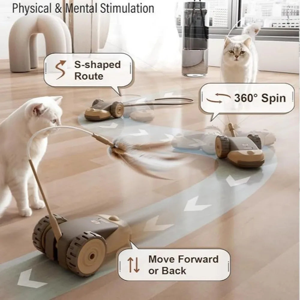 Automatic Moving Touch Wake Up Cat Toy With Interactive Modes