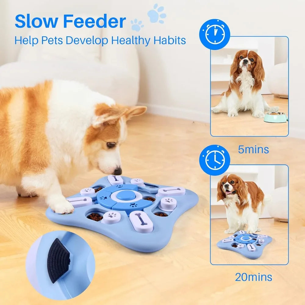 Interactive Squeaky Dog Puzzle Toy For Training And Treat Dispensing
