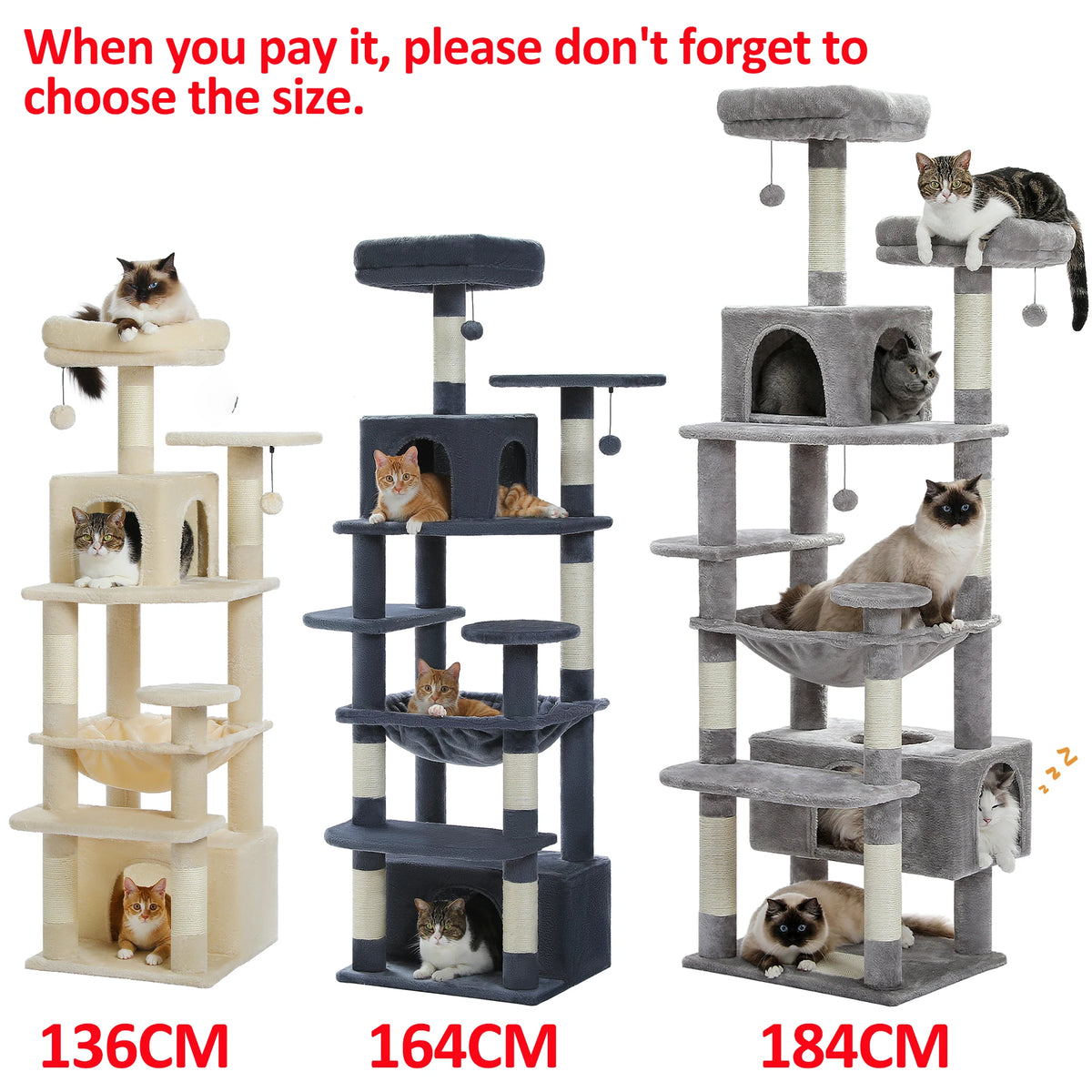 Pawz Road Cat Tree With Sisal Scratching Posts And Hammock
