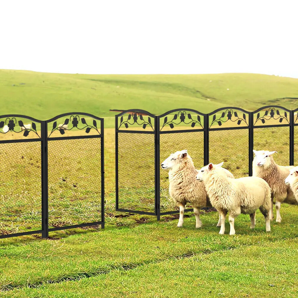 Bingopaw Metal Dog Playpen Fence With Interlocking Panels