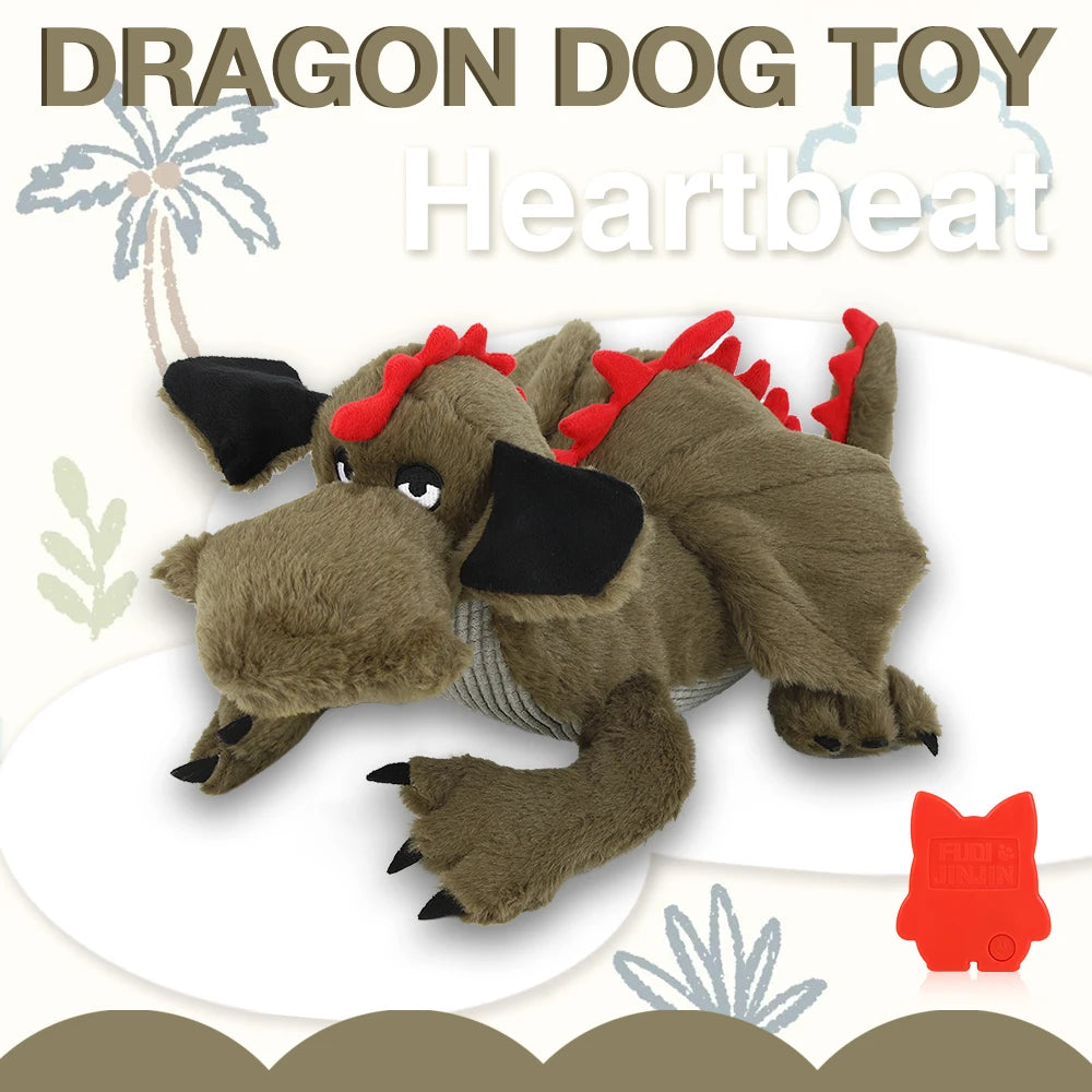Fire Dragon Heartbeat Plush Interactive Dog Training Toy