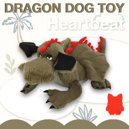 Fire Dragon Heartbeat Plush Interactive Dog Training Toy