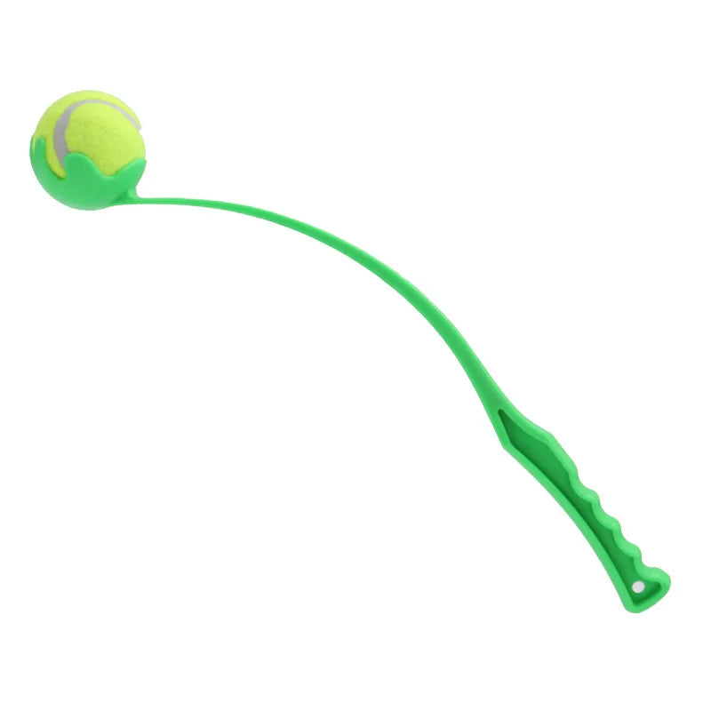 Pet ball thrower, dog ball thrower toy, outdoor ball throwing and retrieving device, plastic throwing rod dog toy