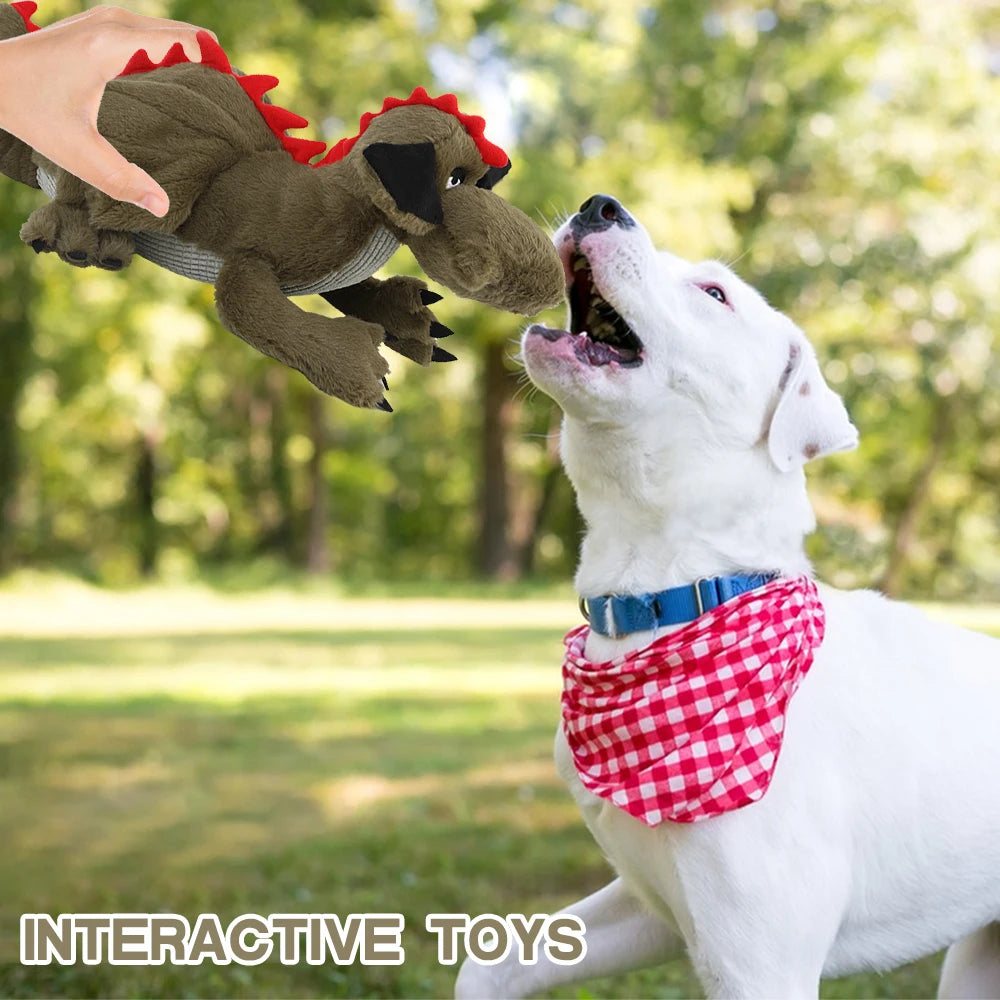 Fire Dragon Heartbeat Plush Interactive Dog Training Toy