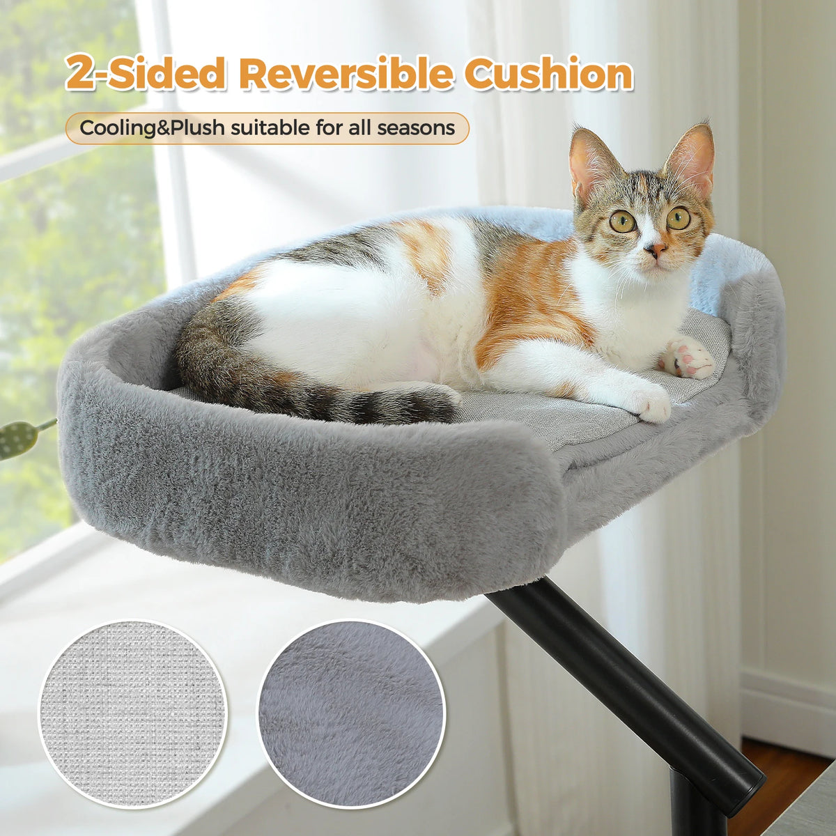 PAWZ Road Rotatable Desk Cat Bed Stand Plush Hammock