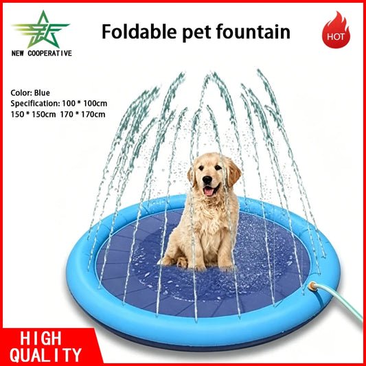 Foldable Outdoor Dog Splash Sprinkler Pad Water Cooling Mat