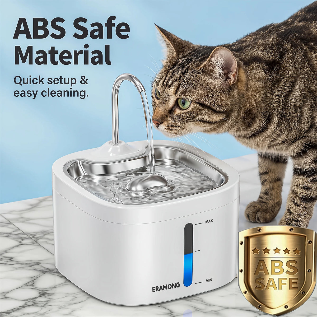 Automatic Stainless Steel Pet Water Drinking Fountain Dispenser