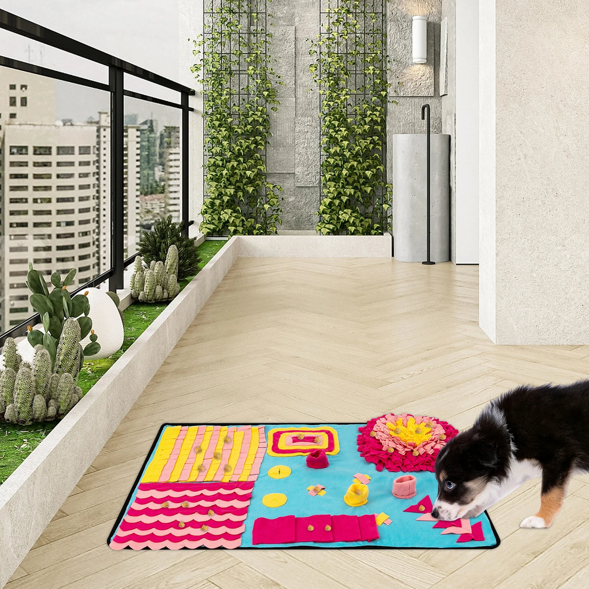 (Clearance Sale!) Fleece Sniffing Mat 70x105cm Pet Snuffle Mat Interactive Dog Puzzle Toy Snuffle Mat Feeding Mats with Hidden Treats