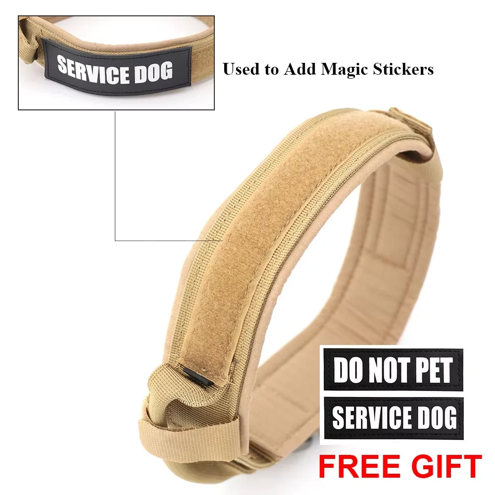 Tactical Nylon Dog Collar And Leash Set With Quick Release