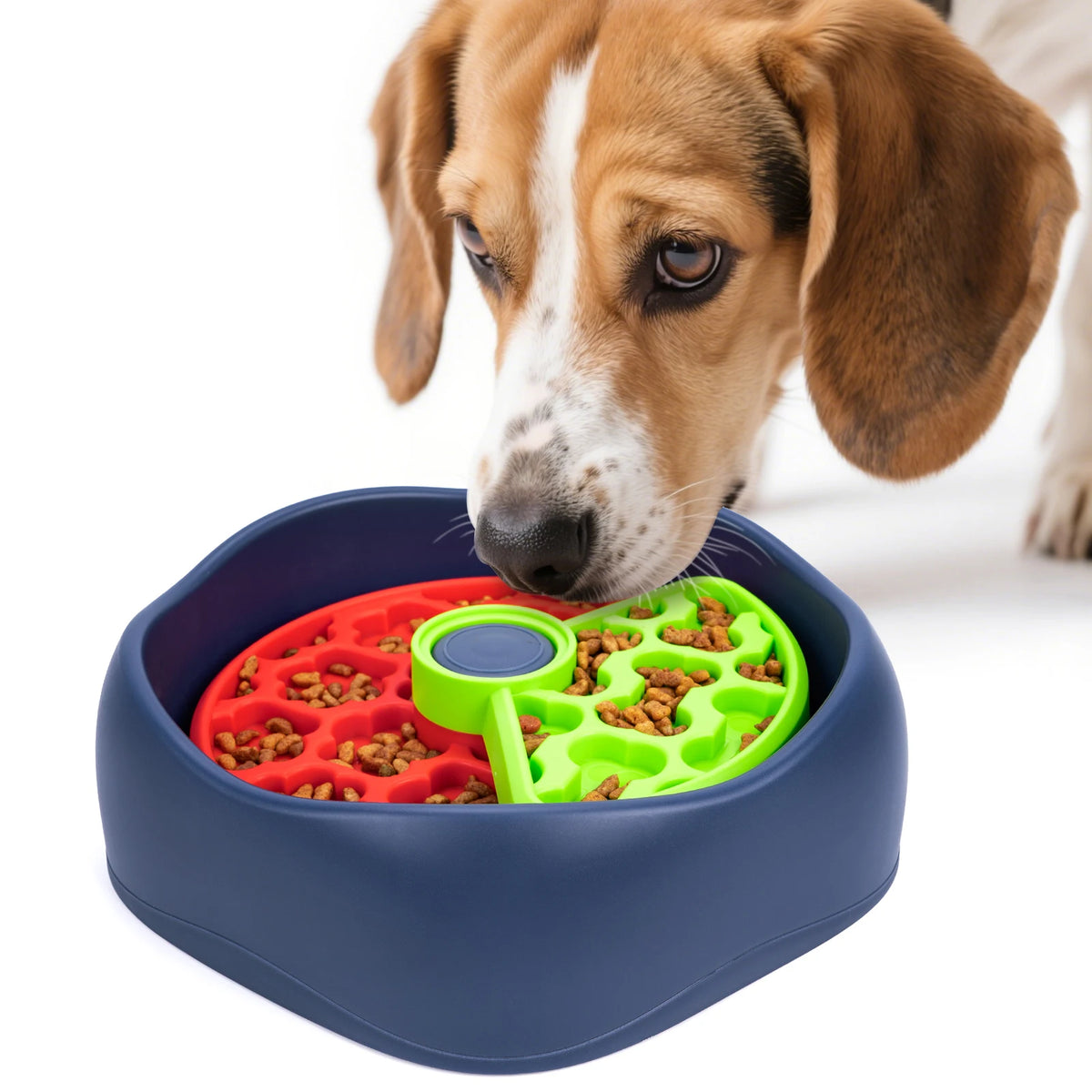 Interactive Three Layer Dog Puzzle Slow Feeder Bowl Anti Choking