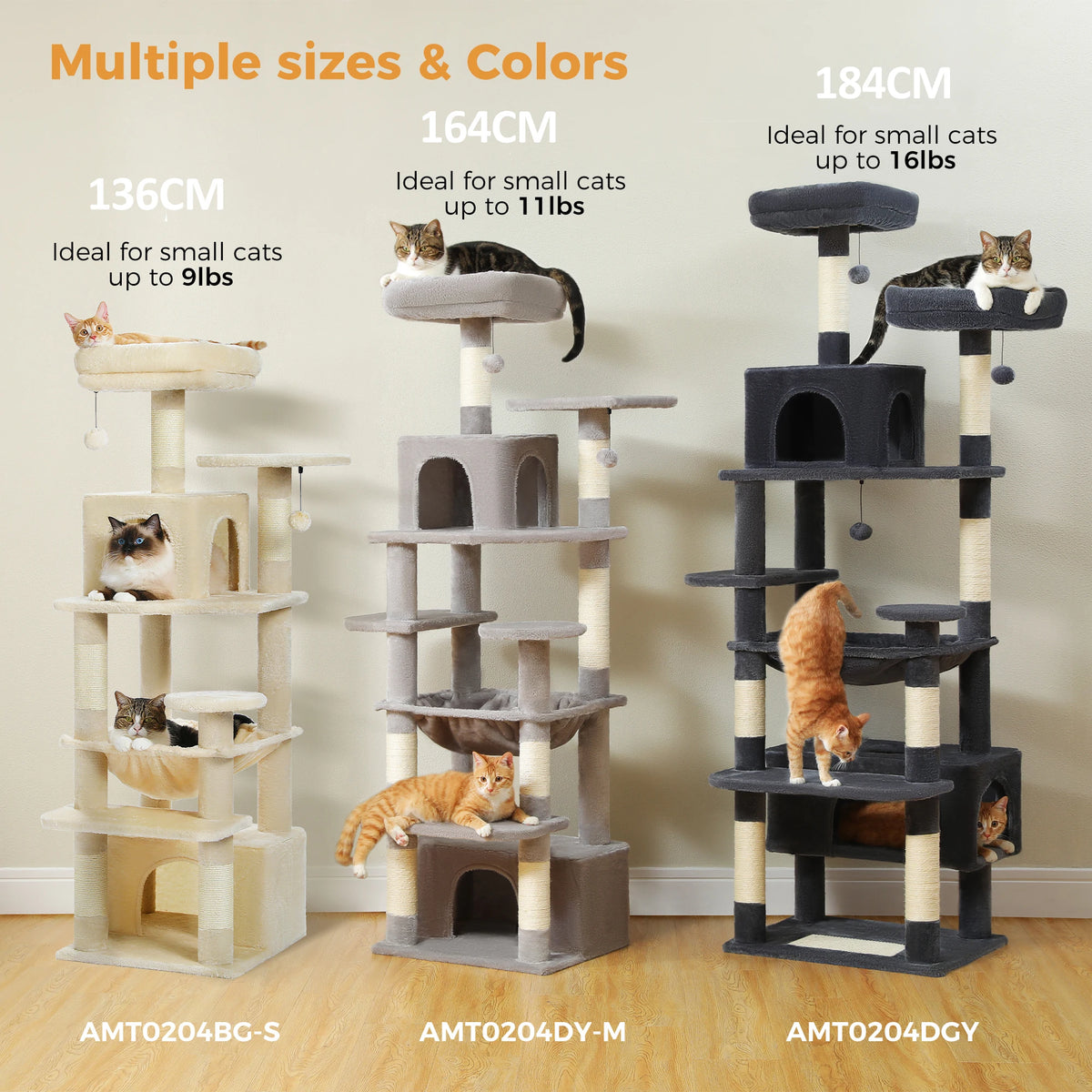 Pawz Road Cat Tree With Sisal Scratching Posts And Hammock