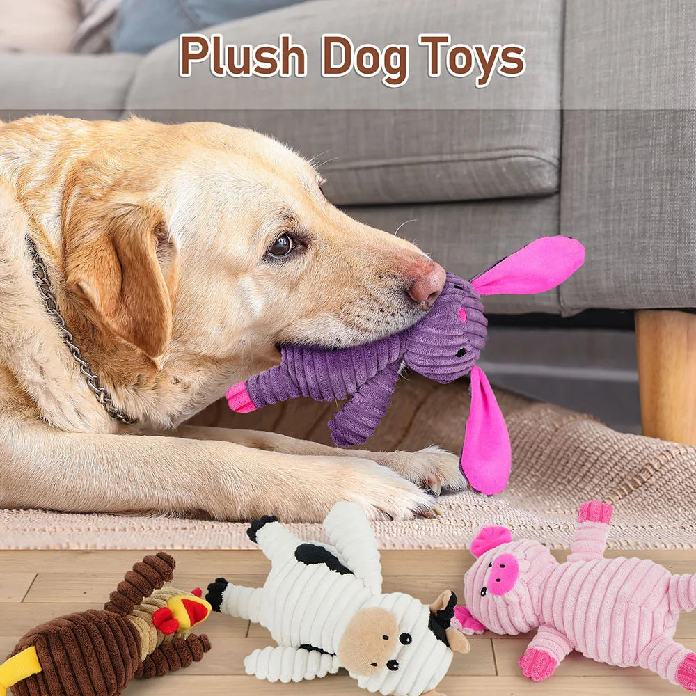 Plush Squeaky Dog Toys Assortment Value Pack For Pets