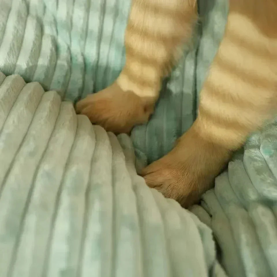 Cozy Corduroy Dog Couch Bed Pad for Large Pets Comfortable