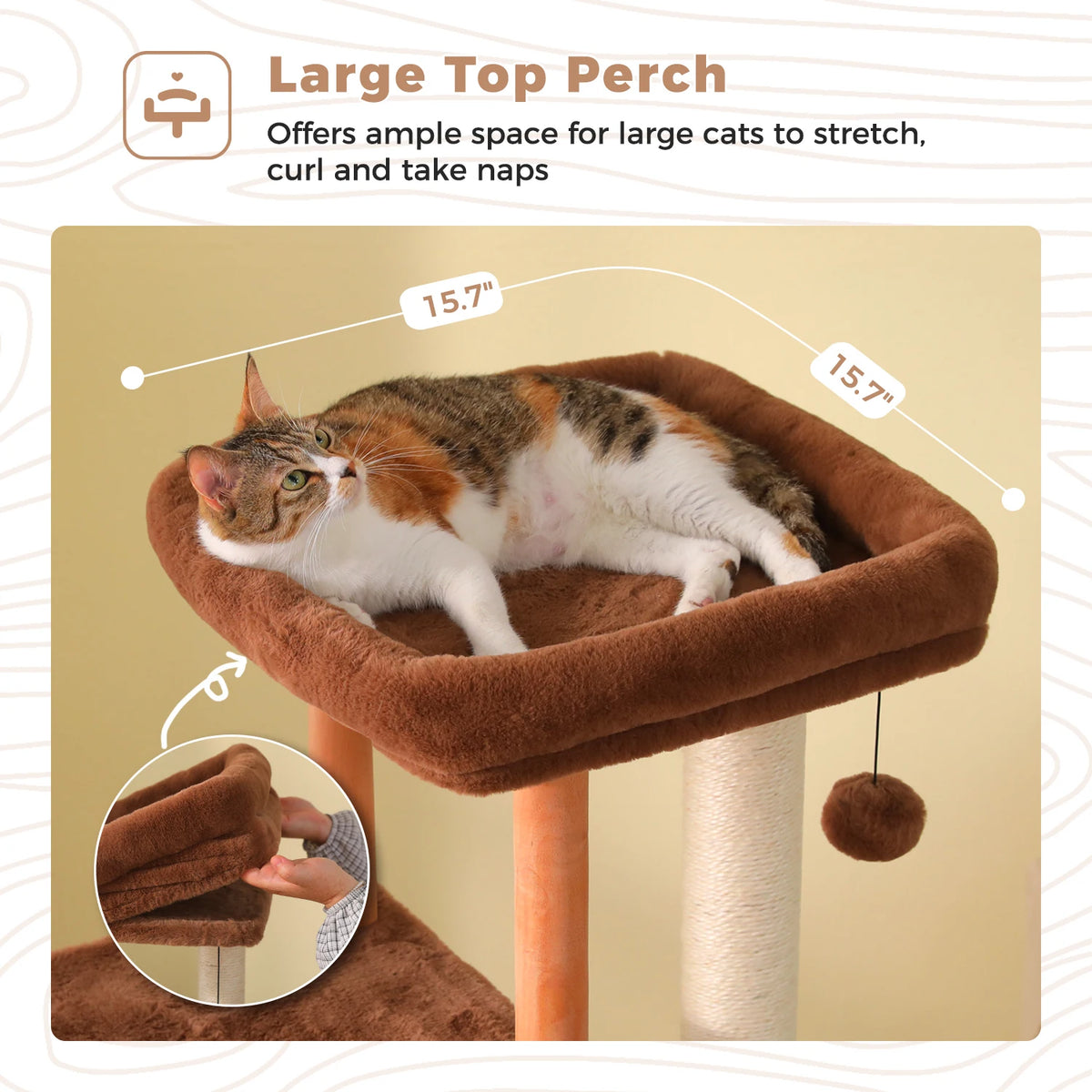 PAWZ Road Multi Tier Cat Tree With Sisal Scratching Posts