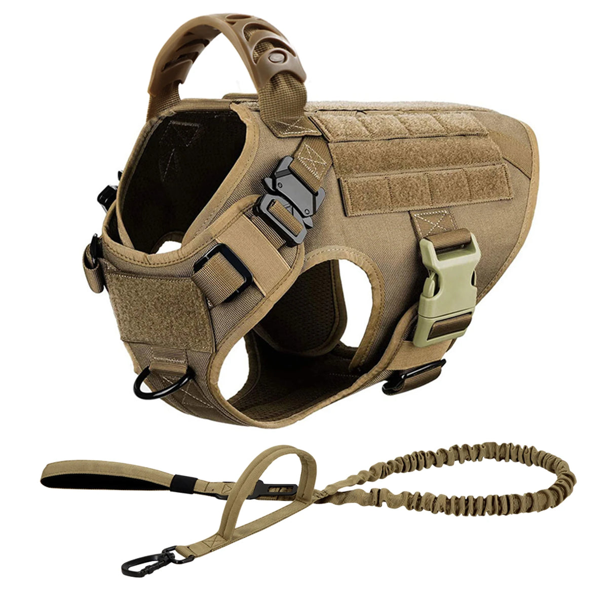 Military Tactical Dog Harness Leash Set For Training