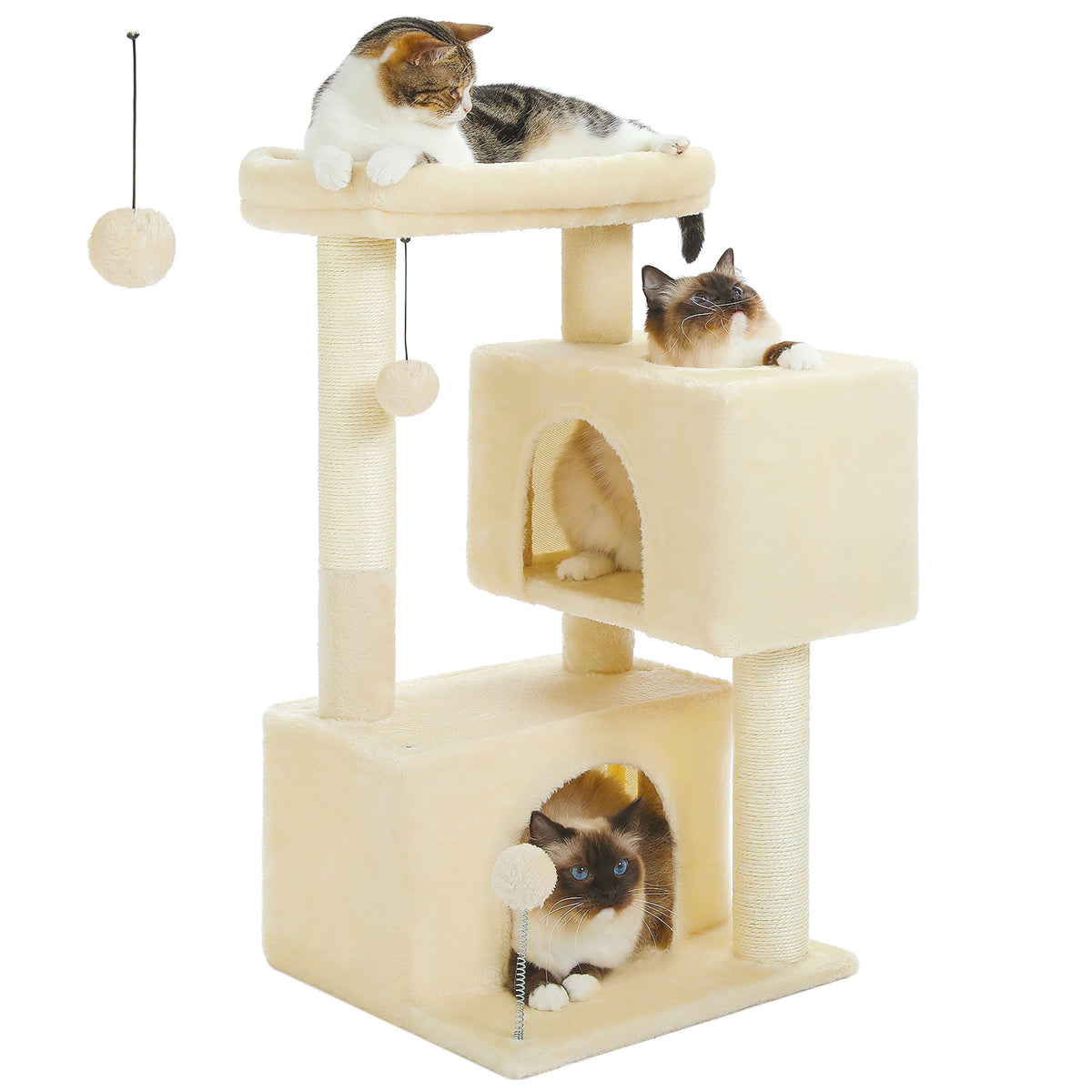 Pawz Road Multi Tier Cat Tree With Sisal Scratching Posts