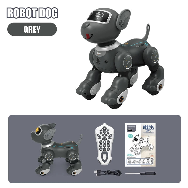 Funny RC Robot Electronic Dog Stunt Puppy Voice Command Programmable Touch-sense Music Song Robots Dogs for Children's Toys Kids