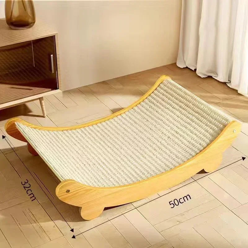 Detachable Wooden Cat Scratching Board And Cat Sleeping Bed