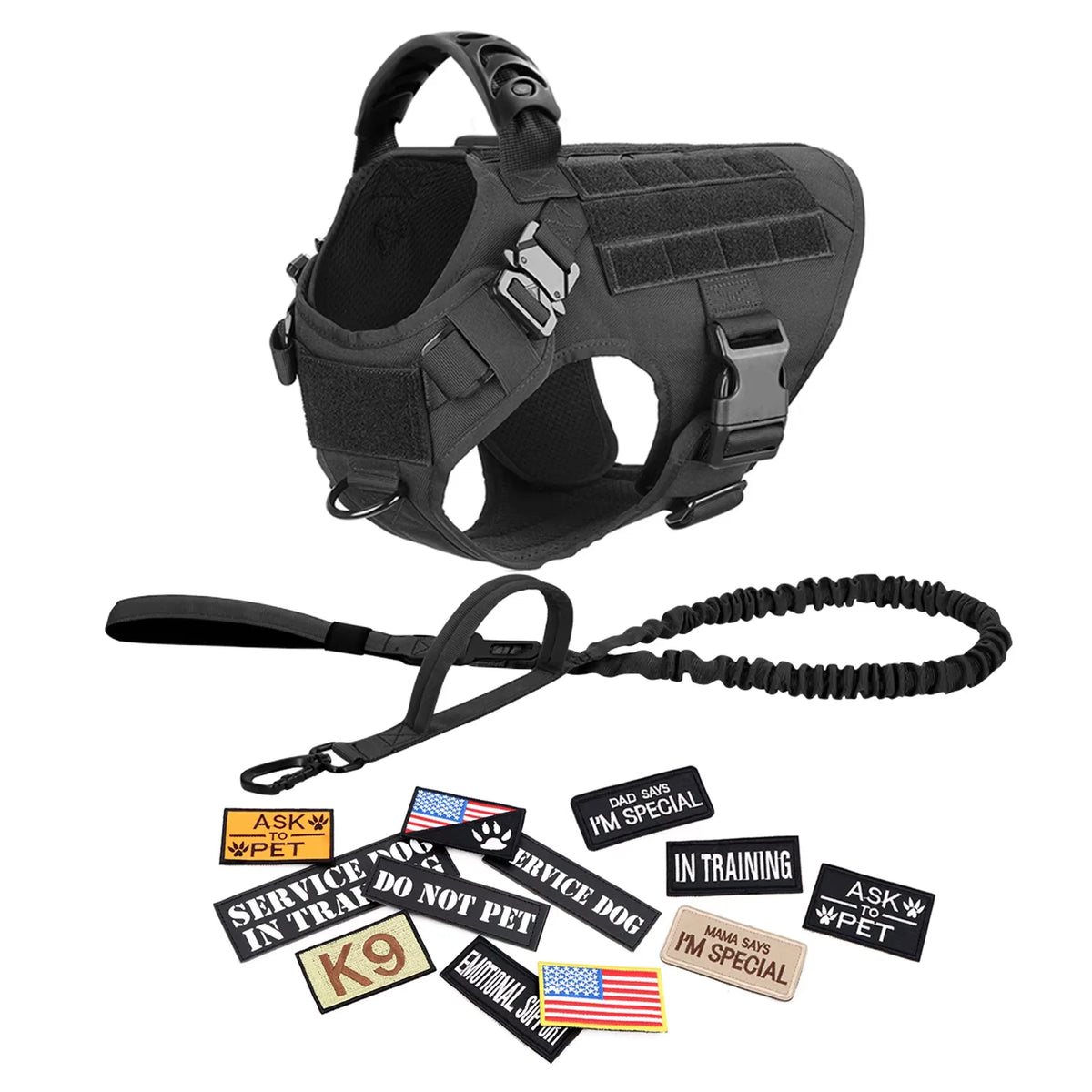 Petavel Tactical Dog Harness Vest With Secure Buckle For Training