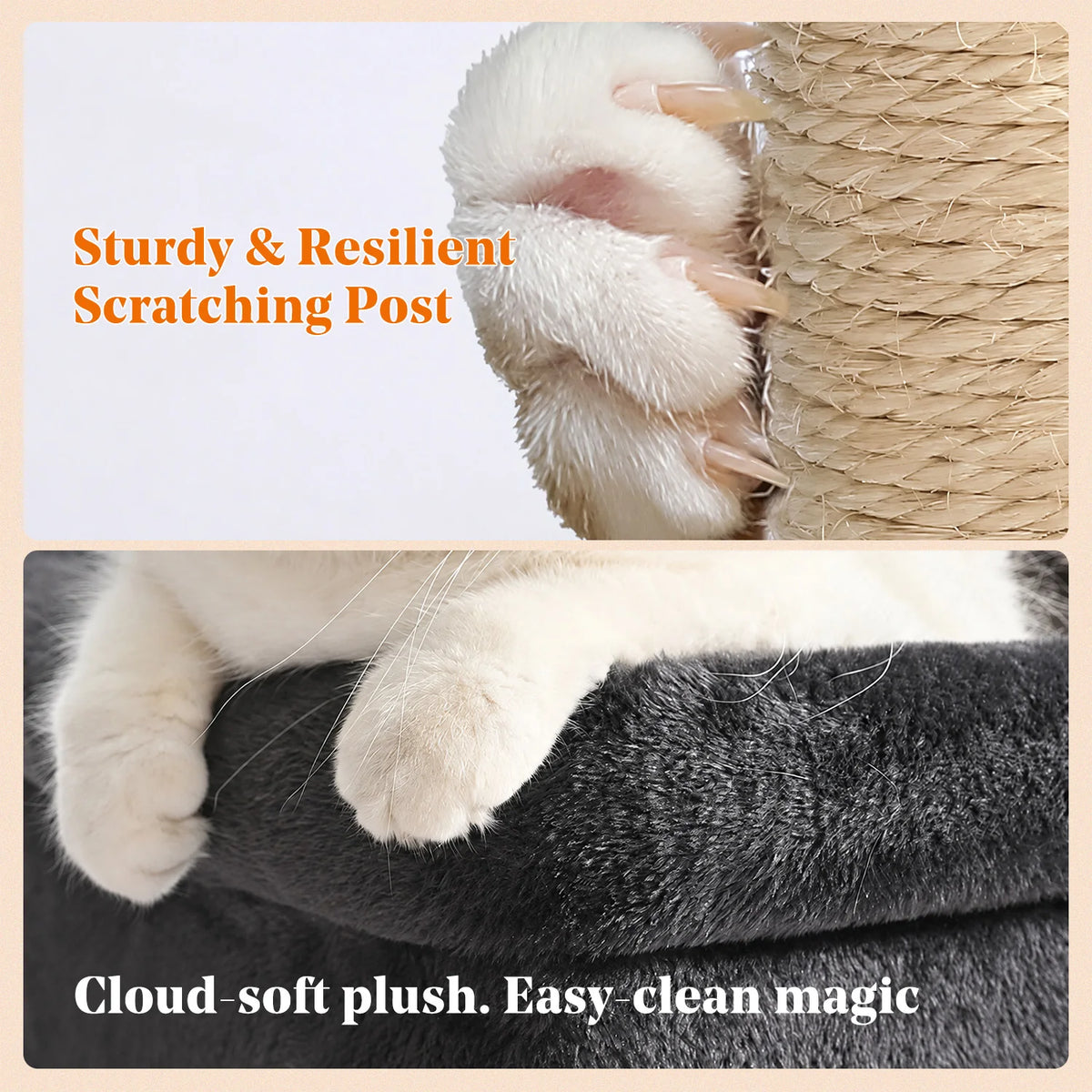 PAWZ Road Dual Condo Cat Tree With Sisal Scratching Post