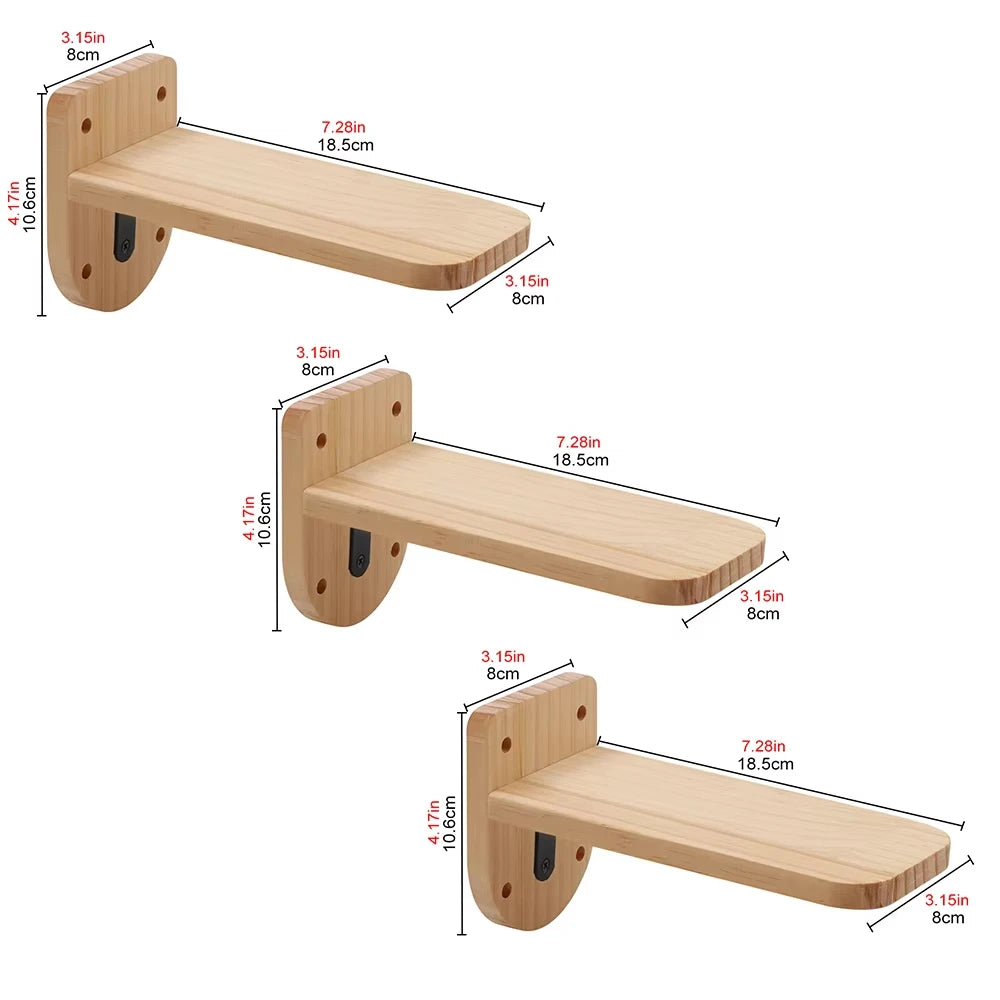 Indoor Wall Mounted Pine Wood Cat Rope Bridge Rack