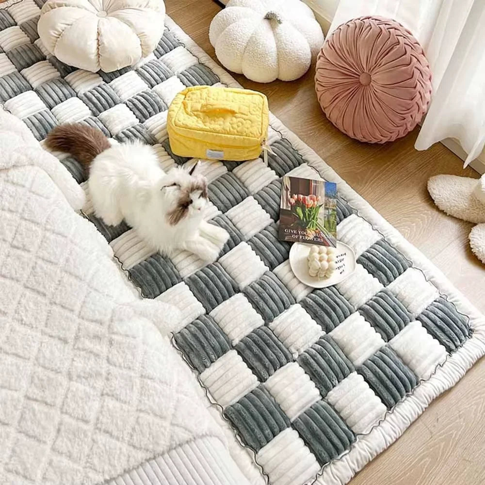 Anti Slip Waterproof Coral Fleece Dog Bed Car Mat