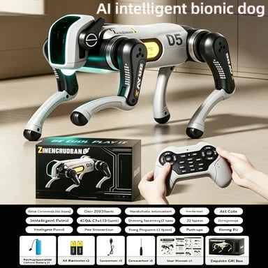 2026 New AI Bionic RC Robot Dog Voice Touch Control Programmable Stunt Dancing STEM Educational Toy For Boys Girls