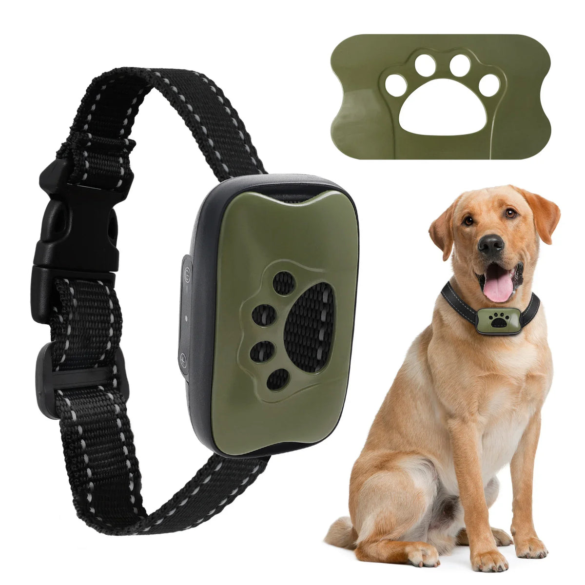 Rechargeable Ultrasonic Dog Anti Bark Training Collar With Vibration